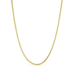 vanntett halskjede i forgylt stål 39 + 8 cm x 2 mm  - OCEANA