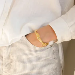 vanntett armring i forgylt stål - OCEANA