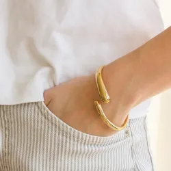 vanntett armbånd i forgylt stål - OCEANA