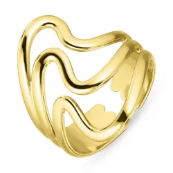 vanntett justerbar ring i forgylt stål - OCEANA