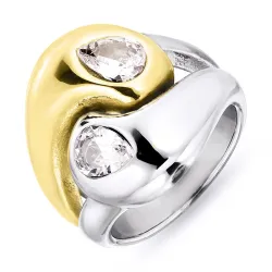 vanntett ring i forgylt stål - OCEANA