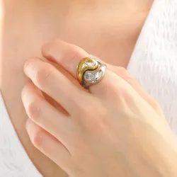 vanntett ring i forgylt stål - OCEANA