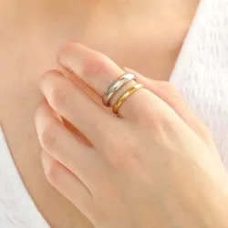 vanntett ring i forgylt stål - OCEANA