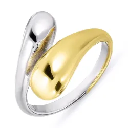 vanntett justerbar ring str. 54-58 i forgylt stål - OCEANA