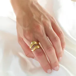 vanntett ring i forgylt stål - OCEANA