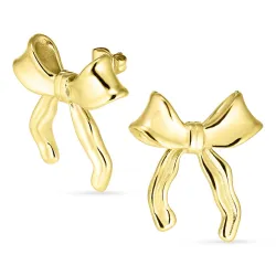 vanntette sløyfe øredobber i forgylt stål - OCEANA