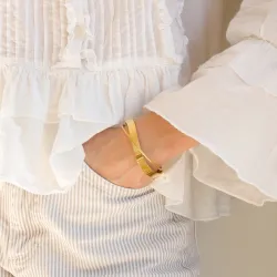 vanntett armring i forgylt stål - OCEANA