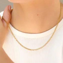 vanntett panserkjede i forgylt stål 41 + 5 cm x 2,6 mm  - OCEANA