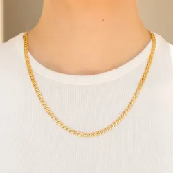 vanntett panserkjede i forgylt stål 50 cm x 4,5 mm  - OCEANA