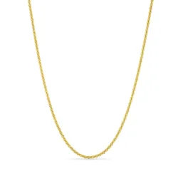 vanntett halskjede i forgylt stål 38 + 5 cm x 2 mm  - OCEANA