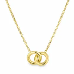 vanntett halskjede i forgylt stål - OCEANA