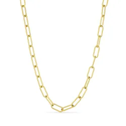 vanntett halskjede i forgylt stål 40 cm x 7 mm  - OCEANA