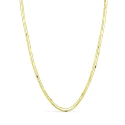 vanntett halskjede i forgylt stål 41 cm x 3 mm  - OCEANA