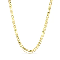 vanntett halskjede i forgylt stål 40 cm x 5 mm  - OCEANA