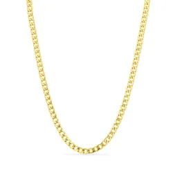 vanntett panserhalskjede i forgylt stål 45 cm x 5 mm  - OCEANA