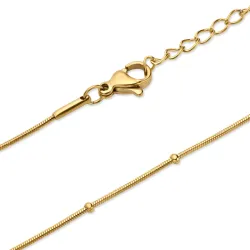 vanntett halskjede i forgylt stål - OCEANA