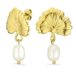 vanntette øredobber i forgylt stål - OCEANA