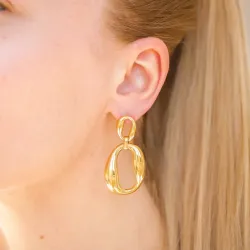 vanntette øredobber i forgylt stål - OCEANA