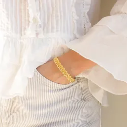 vanntett armring i forgylt stål - OCEANA