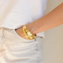 vanntett armring i forgylt stål - OCEANA