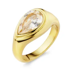 vanntett ring i forgylt stål - OCEANA