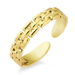 vanntett justerbar ring i forgylt stål - OCEANA