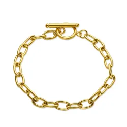 vanntett armbånd i forgylt stål 17 cm x 5,9 mm  - OCEANA