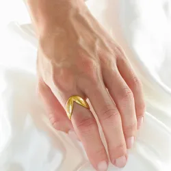 vanntett ring i forgylt stål - OCEANA