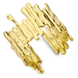 vanntett justerbar ring i forgylt stål - OCEANA