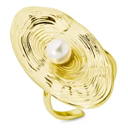 vanntett justerbar ring i forgylt stål - OCEANA