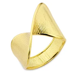 vanntett ring i forgylt stål - OCEANA