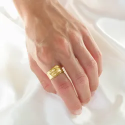 vanntett ring i forgylt stål - OCEANA