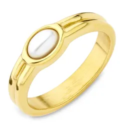 vanntett ring i forgylt stål - OCEANA