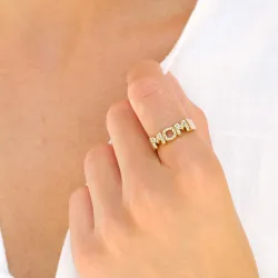 vanntett justerbar ring i forgylt stål - OCEANA