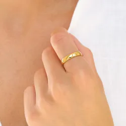 vanntett ring i forgylt stål - OCEANA