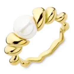 vanntett ring i forgylt stål - OCEANA