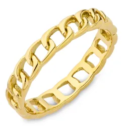 vanntett ring i forgylt stål - OCEANA