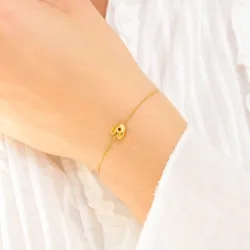 vanntett bokstav a armbånd i forgylt stål - OCEANA