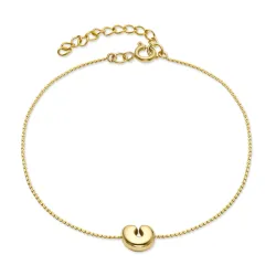 vanntett bokstav c armbånd i forgylt stål - OCEANA