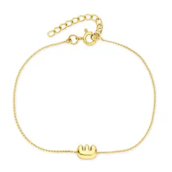 vanntett bokstav e armbånd i forgylt stål - OCEANA