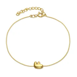 vanntett bokstav f armbånd i forgylt stål - OCEANA