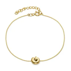 vanntett bokstav g armbånd i forgylt stål - OCEANA