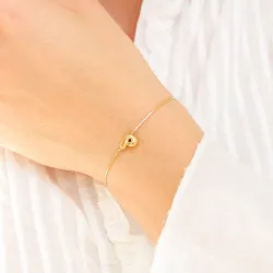 vanntett bokstav p armbånd i forgylt stål - OCEANA