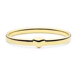 vanntett hjerte armring i forgylt stål - OCEANA