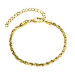 vanntett armbånd i forgylt stål - OCEANA