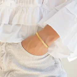 vanntett armring i forgylt stål - OCEANA