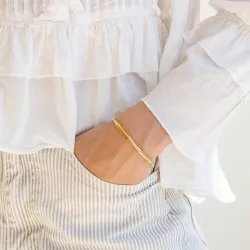 vanntett armring i forgylt stål - OCEANA