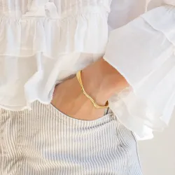 vanntett armbånd i forgylt stål - OCEANA