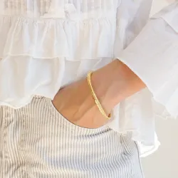 vanntett armring i forgylt stål - OCEANA