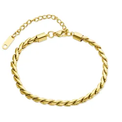 vanntett armbånd i forgylt stål - OCEANA